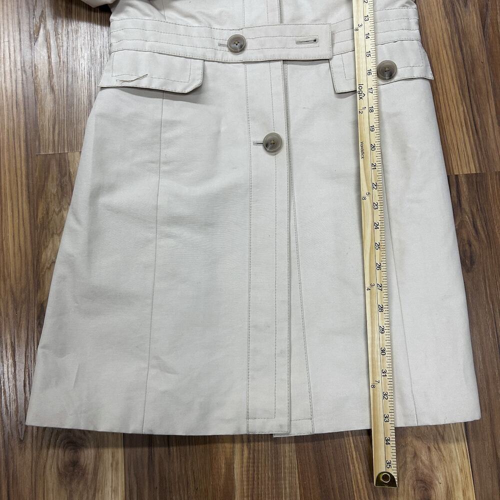 RARE Y2K J.Crew SAMPLE Tailored Trench Coat Classic Khaki Belted Pre-Production - Picture 15 of 16